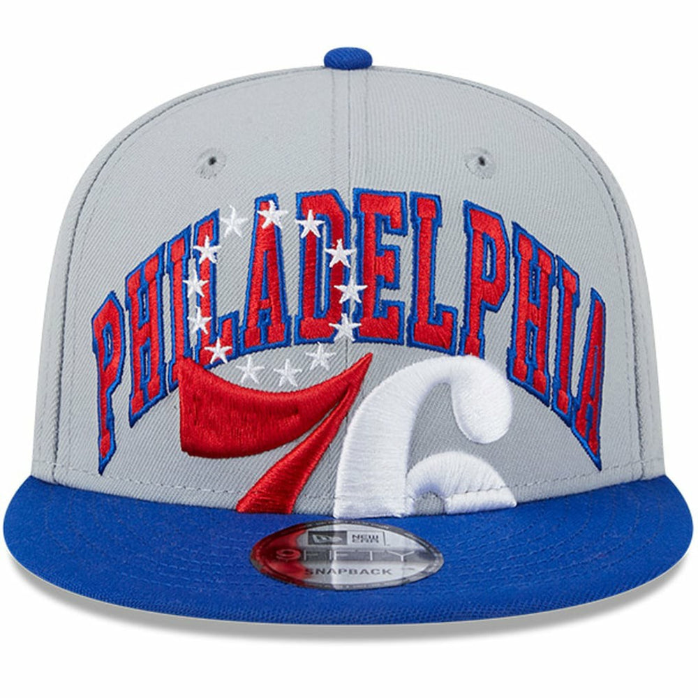 Philadelphia 76ers Tip-Off Two-Tone 9FIFTY Snapback Hat Gray/Royal - New Era