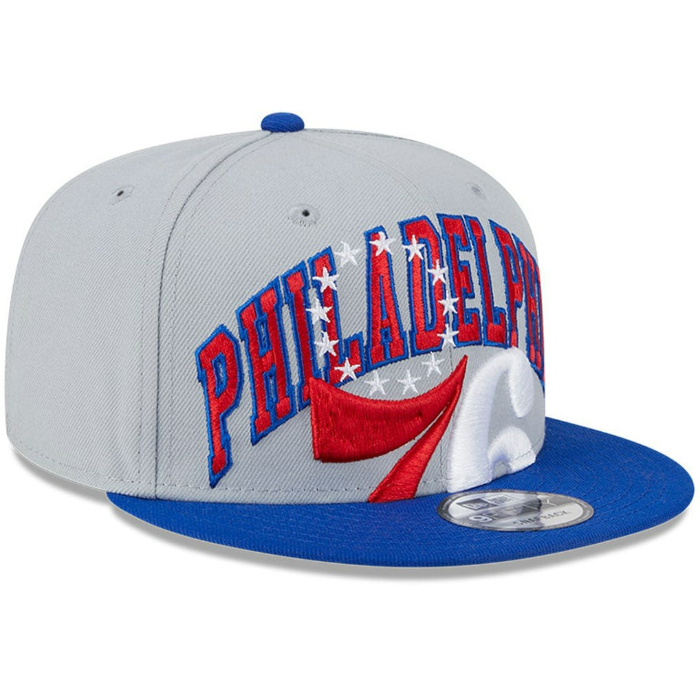 Philadelphia 76ers Tip-Off Two-Tone 9FIFTY Snapback Hat Gray/Royal - New Era