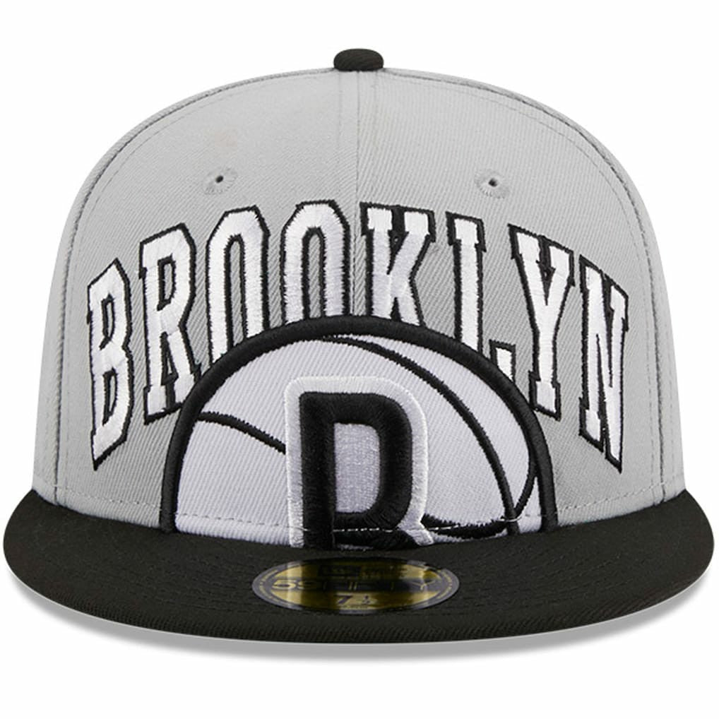 Brooklyn Nets Tip-Off Two-Tone 59FIFTY Fitted Hat Gray/Black - New Era
