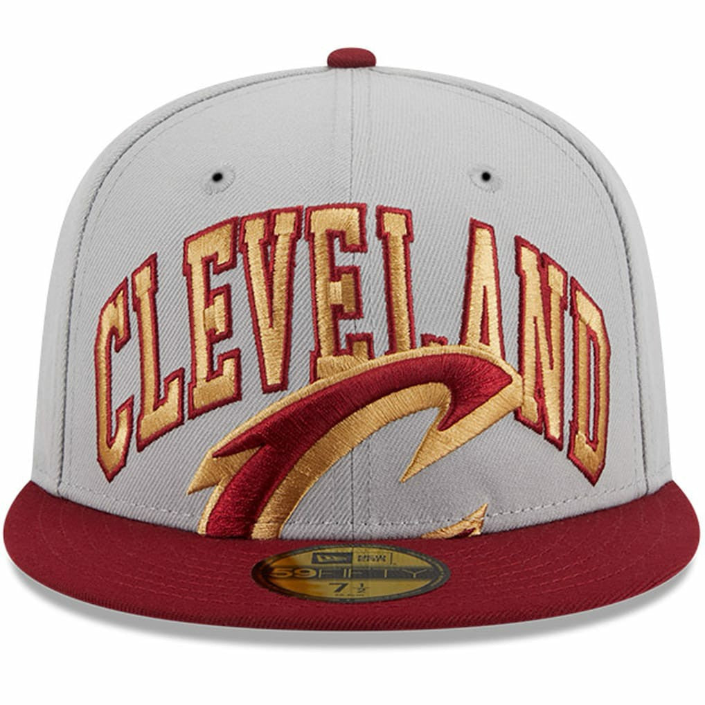 Cleveland Cavaliers Tip-Off Two-Tone 59FIFTY Fitted Hat Gray/Wine - New Era