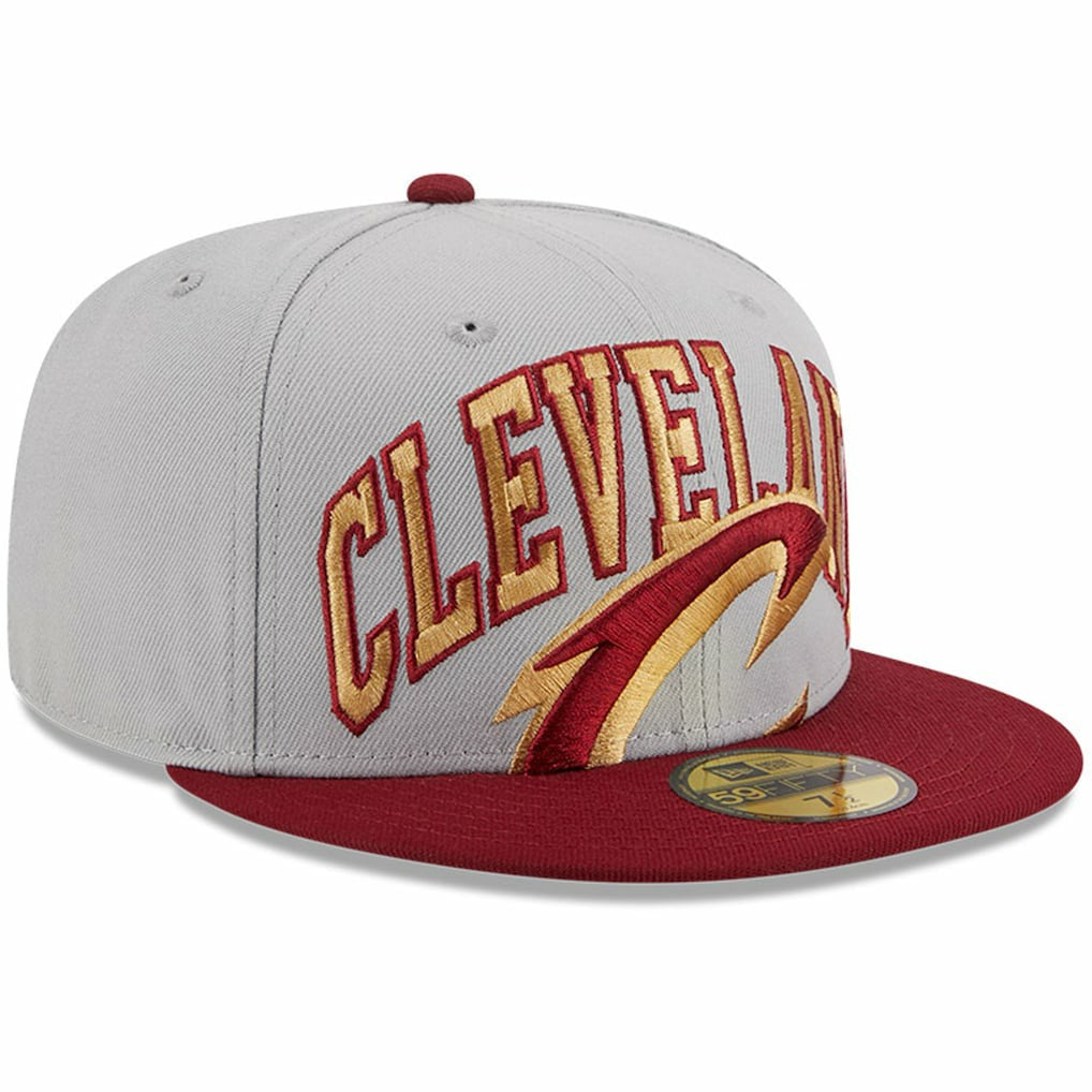 Cleveland Cavaliers Tip-Off Two-Tone 59FIFTY Fitted Hat Gray/Wine - New Era