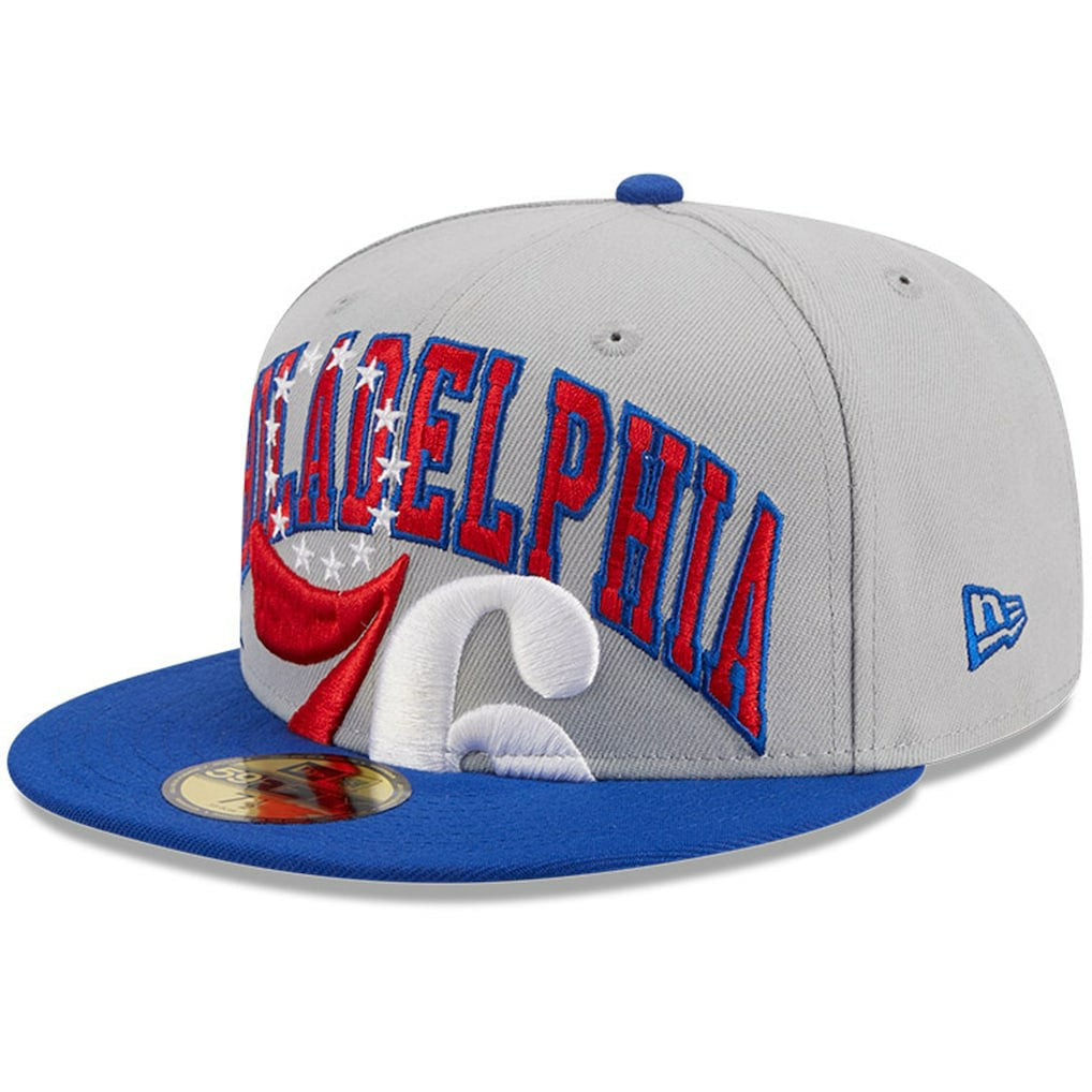 Philadelphia 76ers Tip-Off Two-Tone 59FIFTY Fitted Hat Gray/Royal - New Era