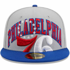 Philadelphia 76ers Tip-Off Two-Tone 59FIFTY Fitted Hat Gray/Royal - New Era