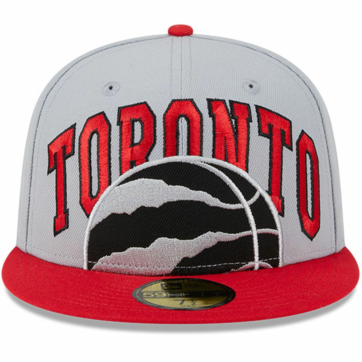 Toronto Raptors Tip-Off Two-Tone 59FIFTY Fitted Hat Gray/Red - New Era outlet