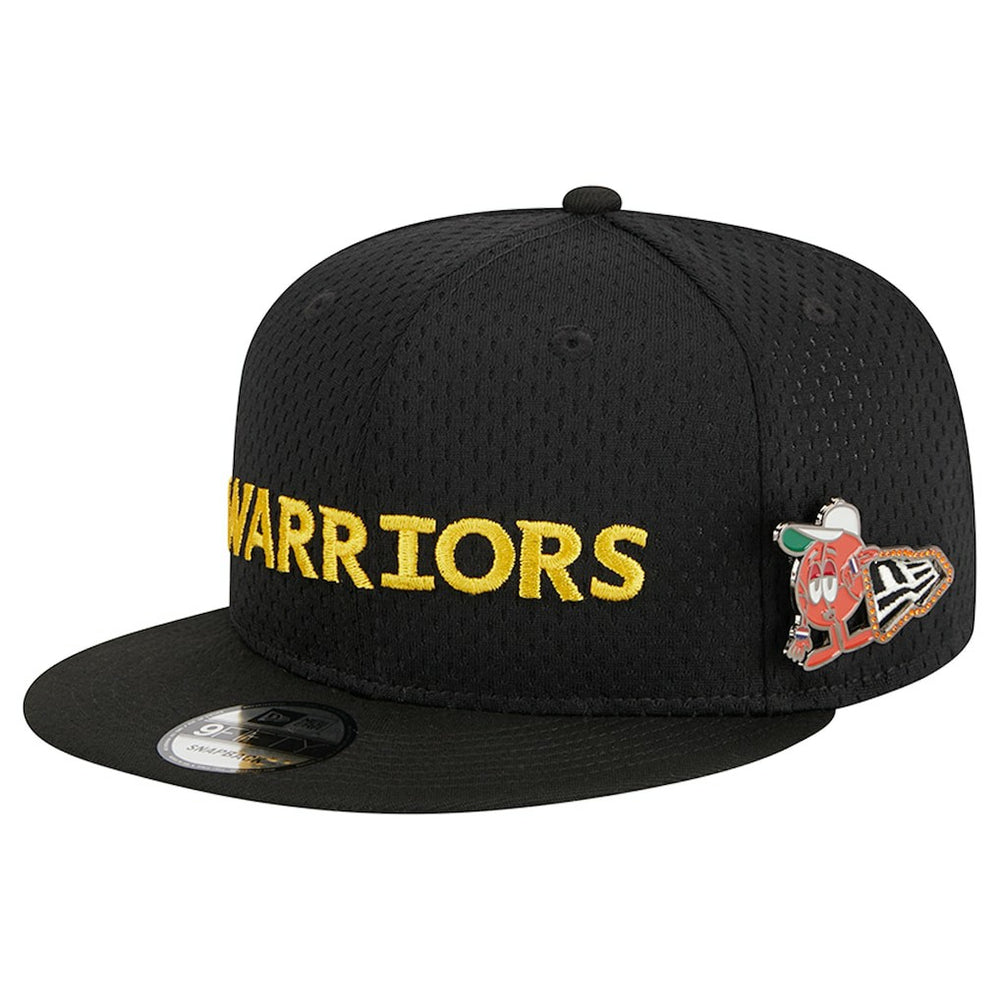 Golden State Warriors Post-Up Pin Mesh 9FIFTY Snapback Hat Black - New Era