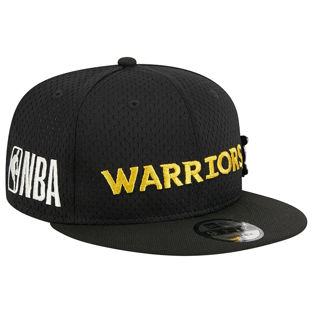 Golden State Warriors Post-Up Pin Mesh 9FIFTY Snapback Hat Black - New Era
