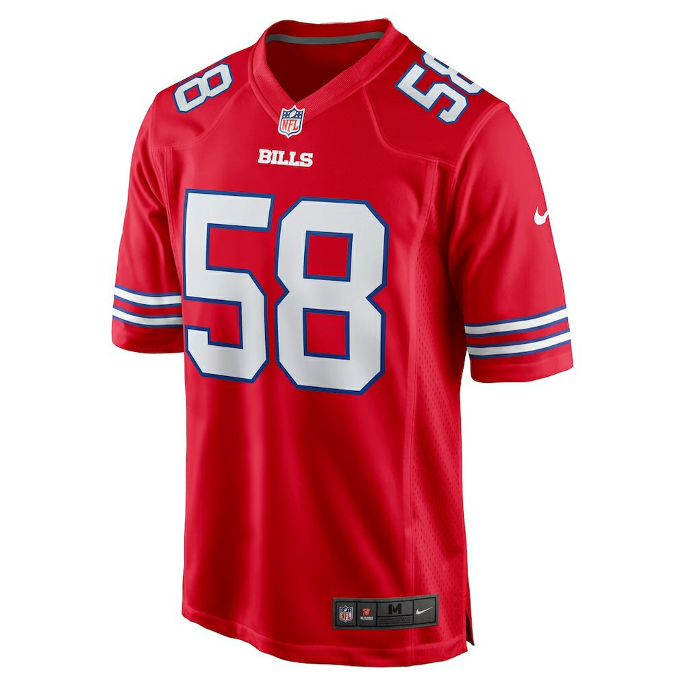 Matt Milano Buffalo Bills Alternate Game Jersey - Red Jerseys