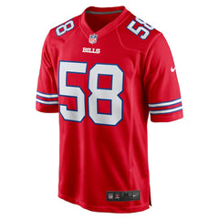 Matt Milano Buffalo Bills Alternate Game Jersey - Red Jerseys