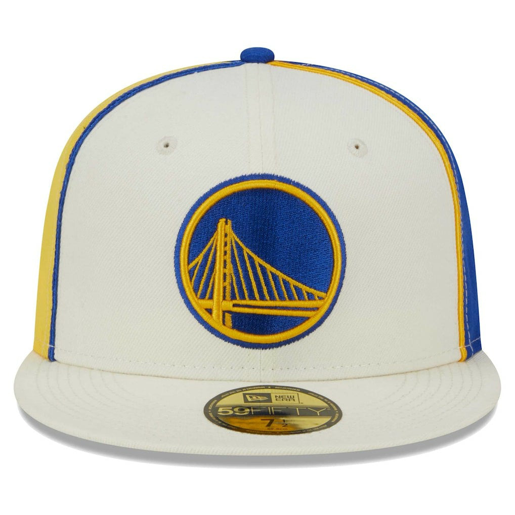 Golden State Warriors Piped Pop Panel 59FIFTY Fitted Hat Cream - New Era