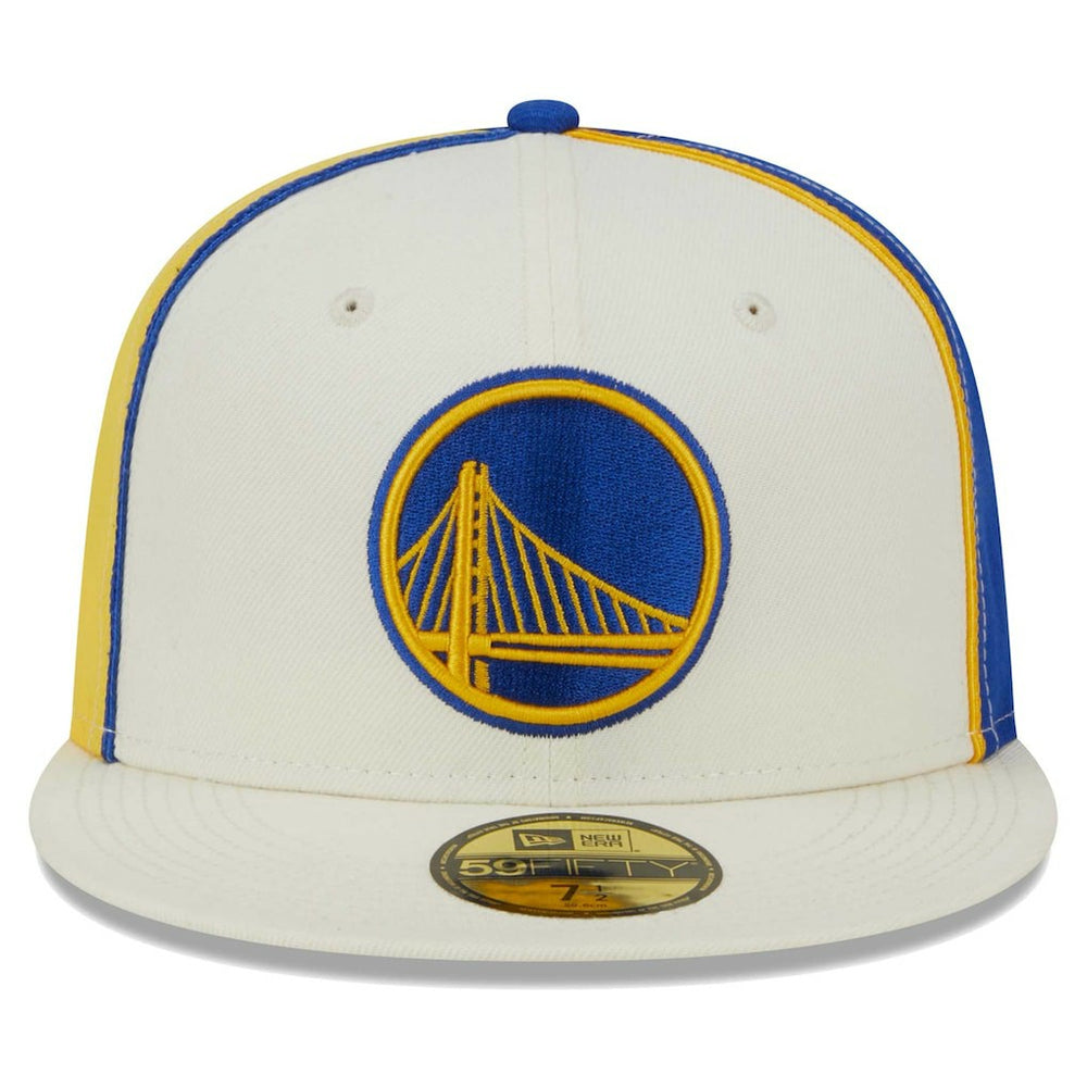 Golden State Warriors Piped Pop Panel 59FIFTY Fitted Hat Cream - New Era