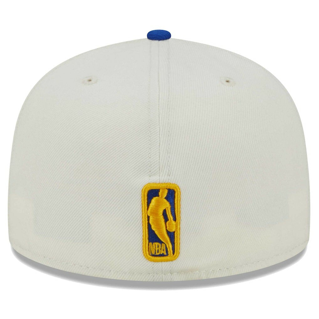 Golden State Warriors Piped Pop Panel 59FIFTY Fitted Hat Cream - New Era