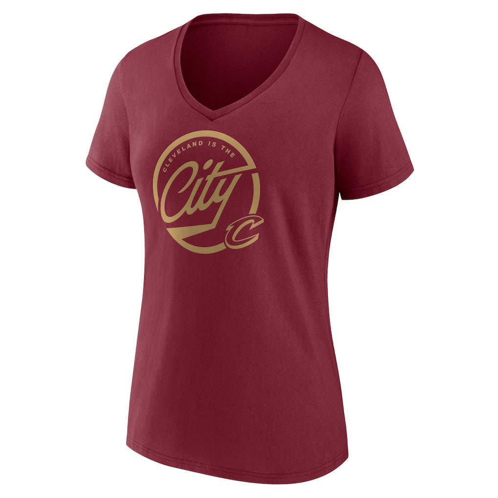 Cleveland Cavaliers Women's Team Pride V-Neck T-Shirt Wine