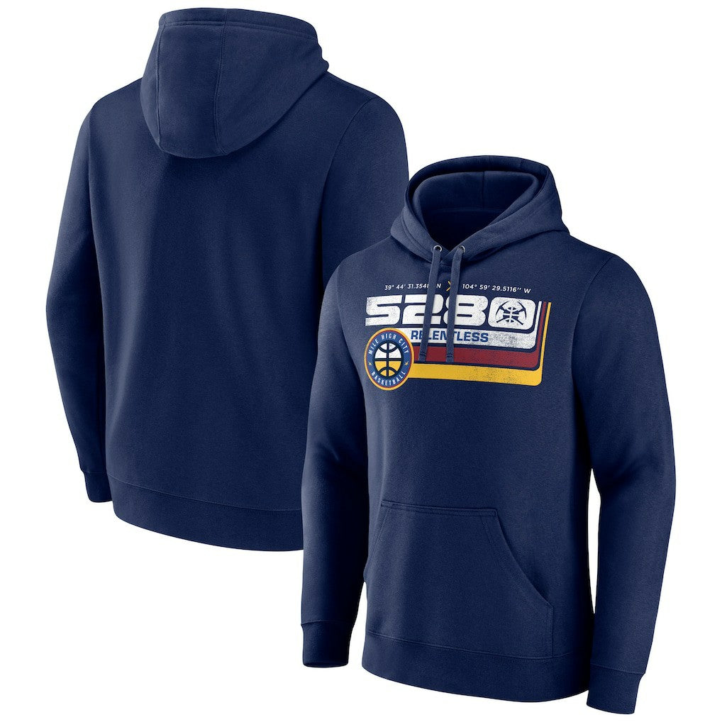 Denver Nuggets Announcer Pullover Hoodie Navy