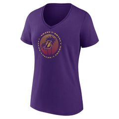 Los Angeles Lakers Women's Announcer V-Neck T-Shirt Purple outlet