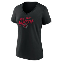 Toronto Raptors Women's Announcer V-Neck T-Shirt Black outlet