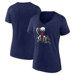 New Orleans Pelicans Women's Huddle V-Neck T-Shirt Navy