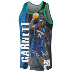 Kevin Garnett Minnesota Timberwolves 2003-04 Hardwood Classics Player Burst Tank Top Black - Mitchell & Ness