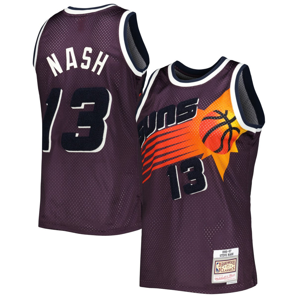 Steve Nash Phoenix Suns 1996/97 Hardwood Classics Off-Court Swingman Jersey Purple - Mitchell & Ness