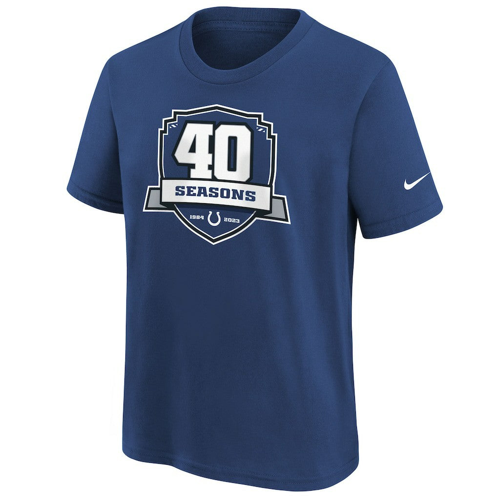 Indianapolis Colts Youth 40th Anniversary T-Shirt - Blue T-shirts