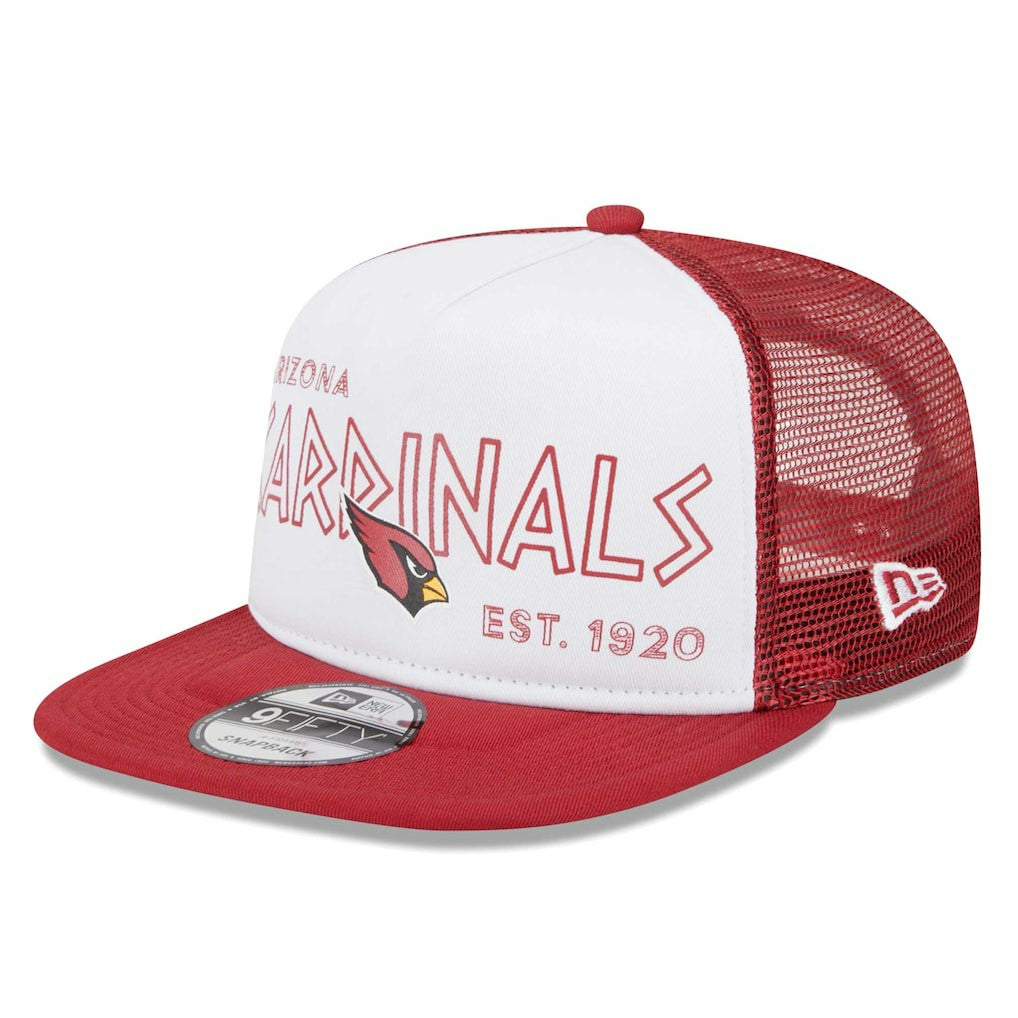 Arizona Cardinals New Era Banger 9FIFTY Trucker Snapback Hat - White/Cardinal Hats