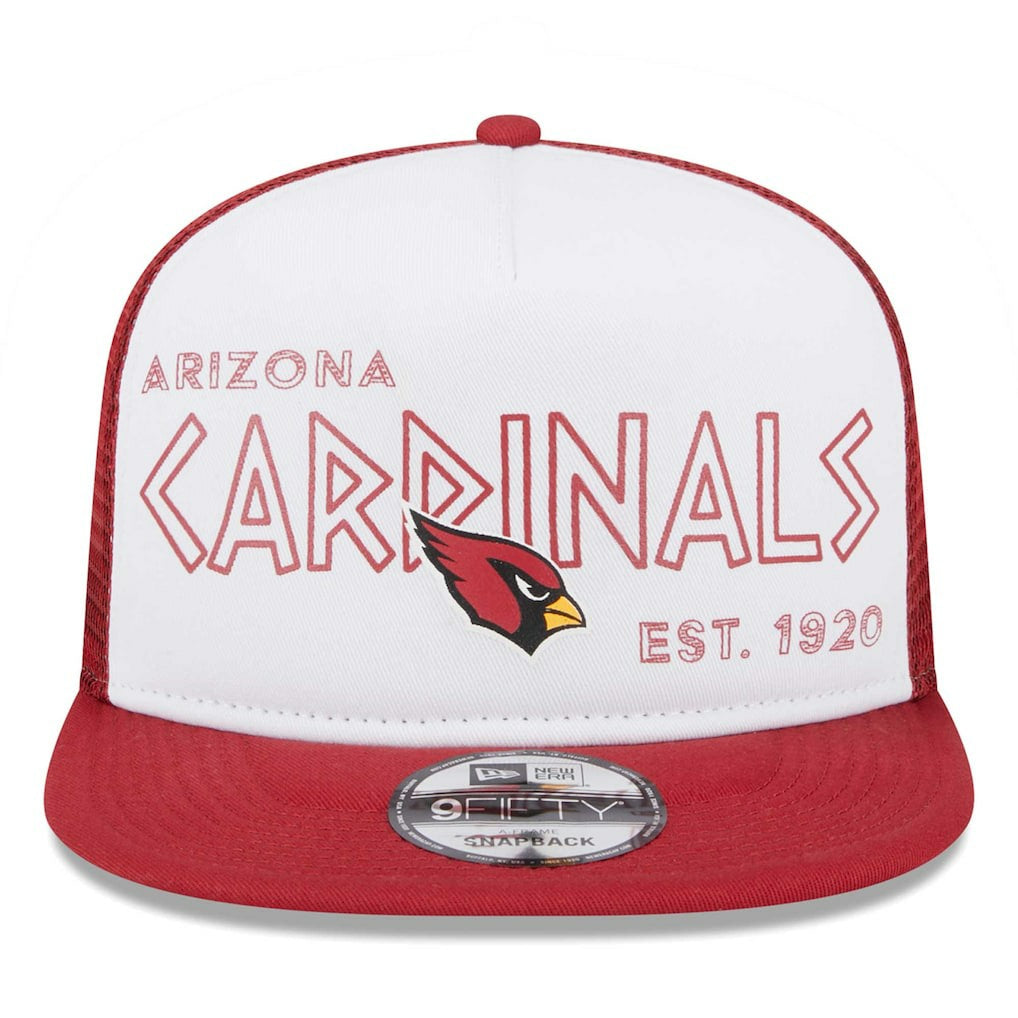 Arizona Cardinals New Era Banger 9FIFTY Trucker Snapback Hat - White/Cardinal Hats