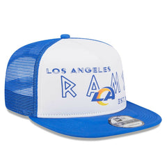 Los Angeles Rams New Era Banger 9FIFTY Trucker Snapback Hat - White/Royal Hats
