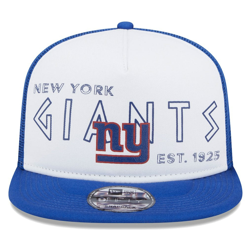 New York Giants New Era Banger 9FIFTY Trucker Snapback Hat - White/Royal Hats