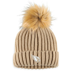 Arizona Cardinals WEAR by Erin Andrews Women's Neutral Cuffed Knit Hat with Pom - Natural Hats