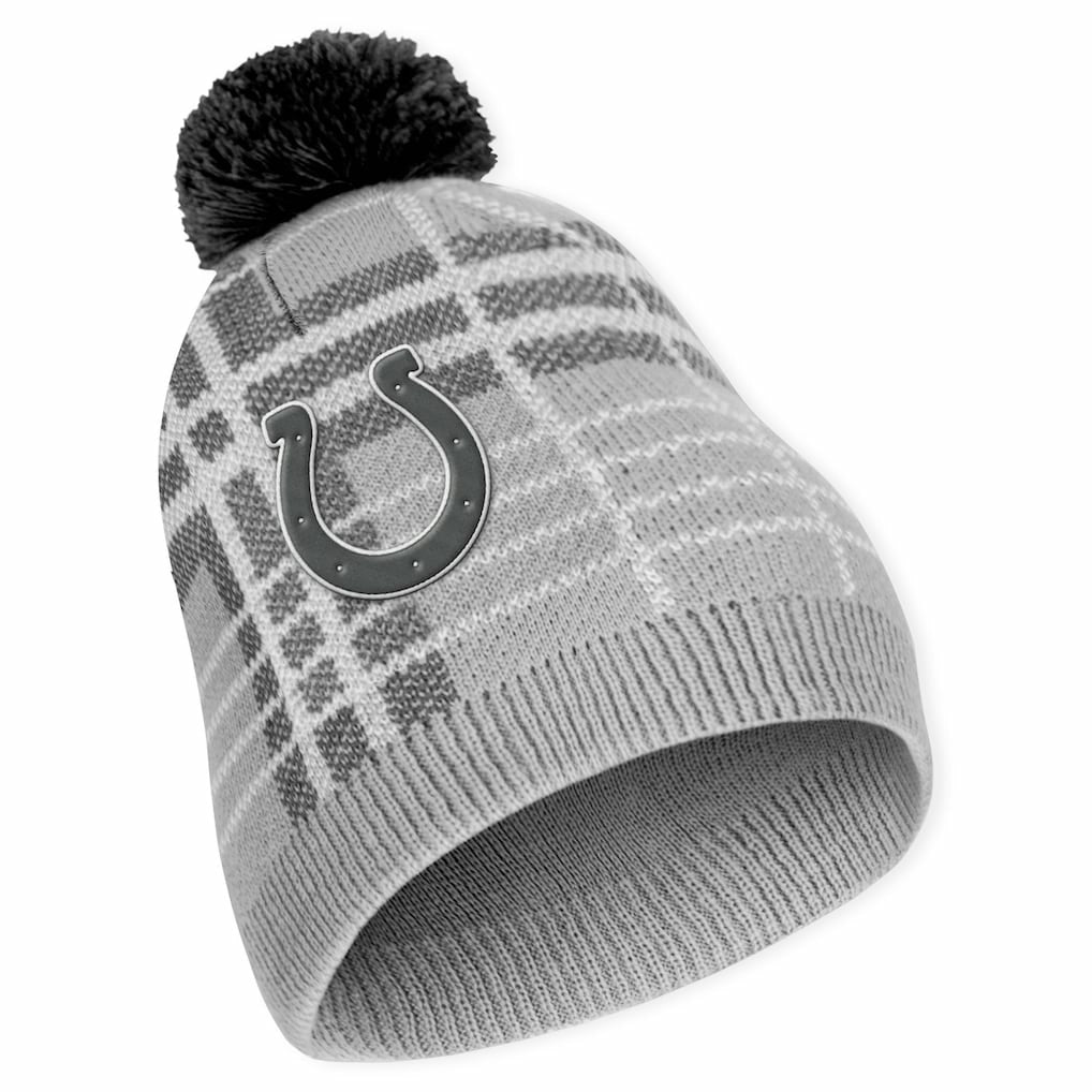 Indianapolis Colts WEAR by Erin Andrews Women's Plaid Knit Hat with Pom & Scarf Set