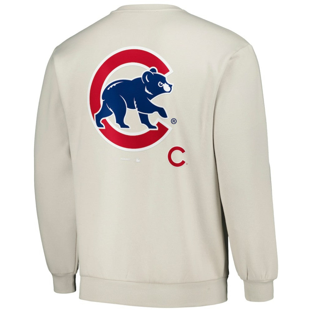 Chicago Cubs PLEASURES Ballpark Pullover Sweatshirt - Gray Pullover