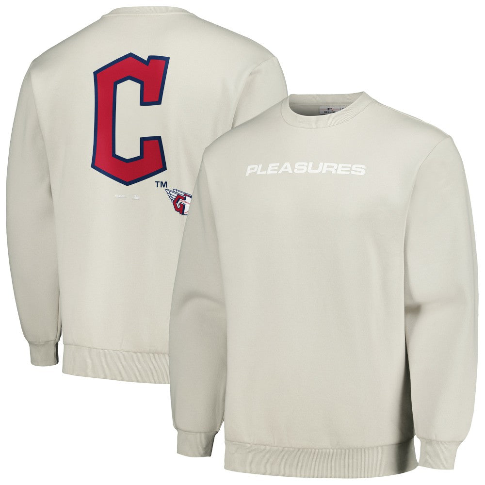 Cleveland Guardians PLEASURES Ballpark Pullover Sweatshirt - Gray Pullover