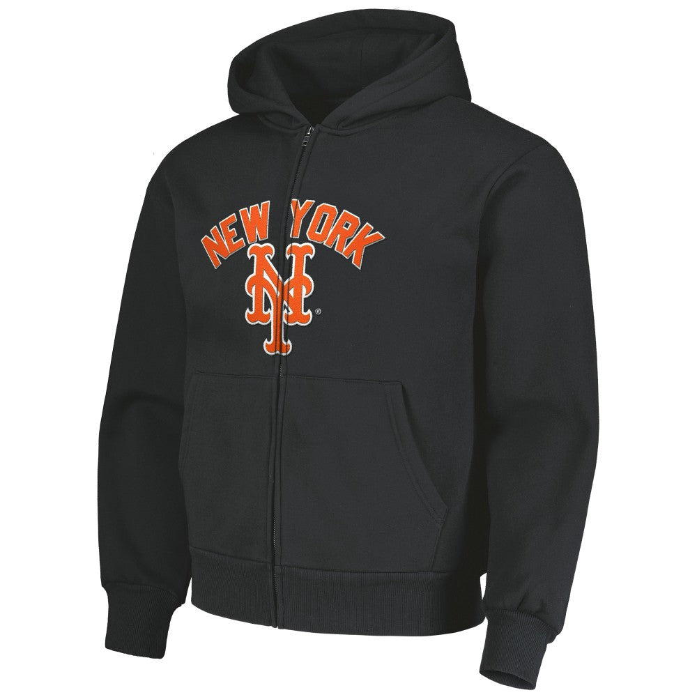 New York Mets PLEASURES Opening Day Full-Zip Hoodie - Black Hoodies