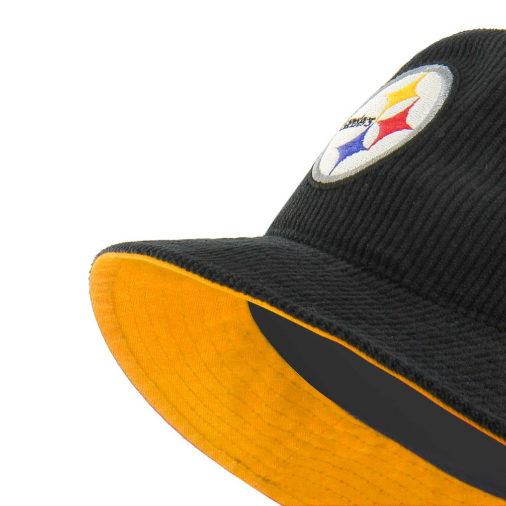 Pittsburgh Steelers '47 Thick Cord Bucket Hat - Black Hats