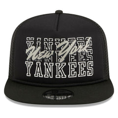 New York Yankees New Era  Street Team A-Frame Trucker 9FIFTY Snapback Hat - Black Hats