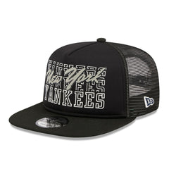 New York Yankees New Era  Street Team A-Frame Trucker 9FIFTY Snapback Hat - Black Hats