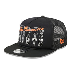 San Francisco Giants New Era  Street Team A-Frame Trucker 9FIFTY Snapback Hat - Black Hats