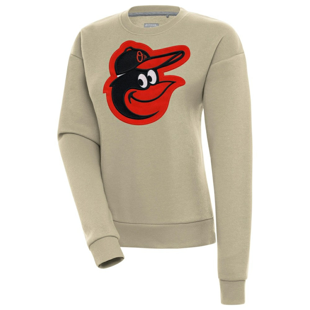 Baltimore Orioles Antigua Women's Victory Pullover Sweatshirt - Khaki Pullover