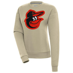 Baltimore Orioles Antigua Women's Victory Pullover Sweatshirt - Khaki Pullover