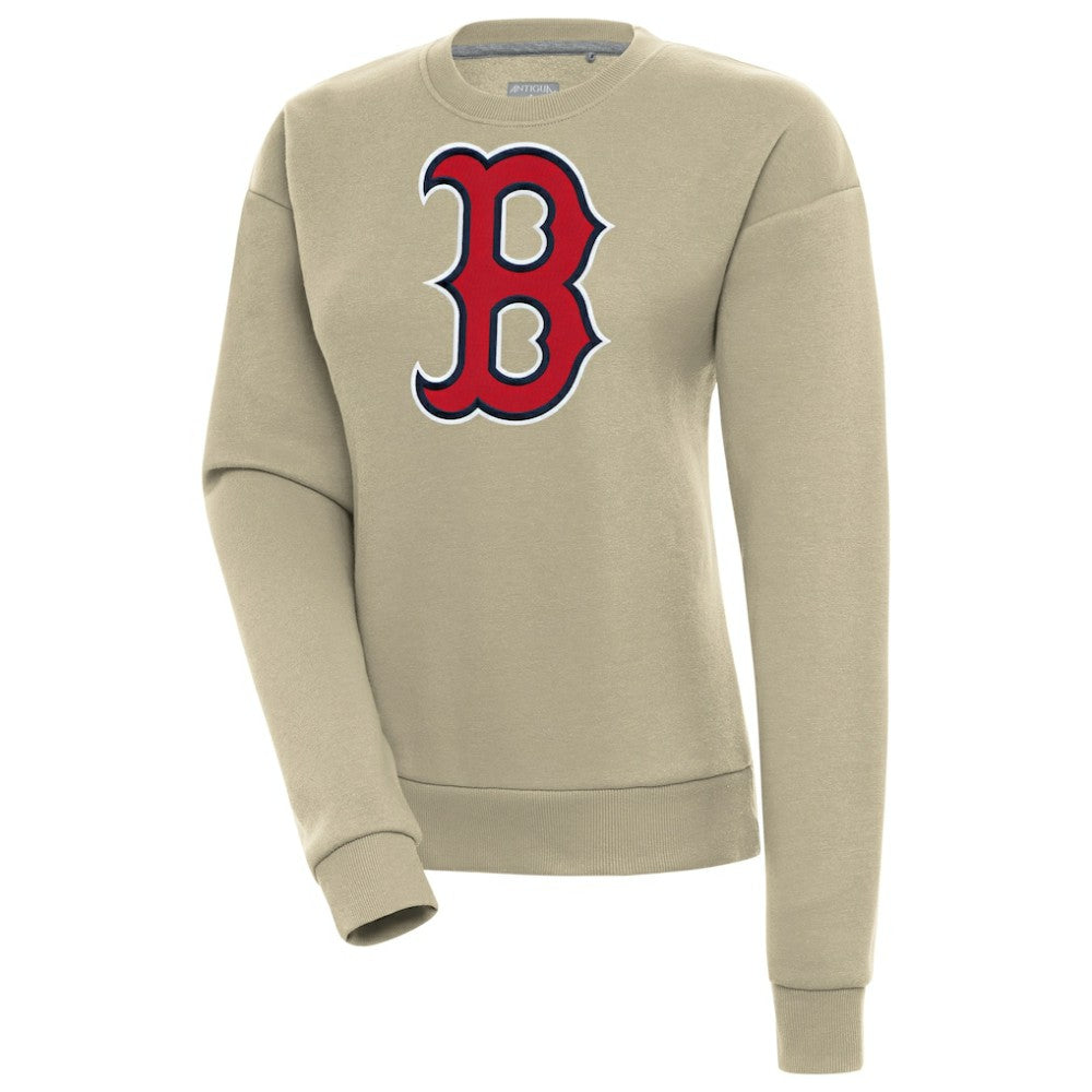 Boston Red Sox Antigua Women's Victory Pullover Sweatshirt - Khaki Pullover
