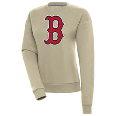 Boston Red Sox Antigua Women's Victory Pullover Sweatshirt - Khaki Pullover