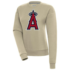 Los Angeles Angels Antigua Women's Victory Pullover Sweatshirt - Khaki Pullover