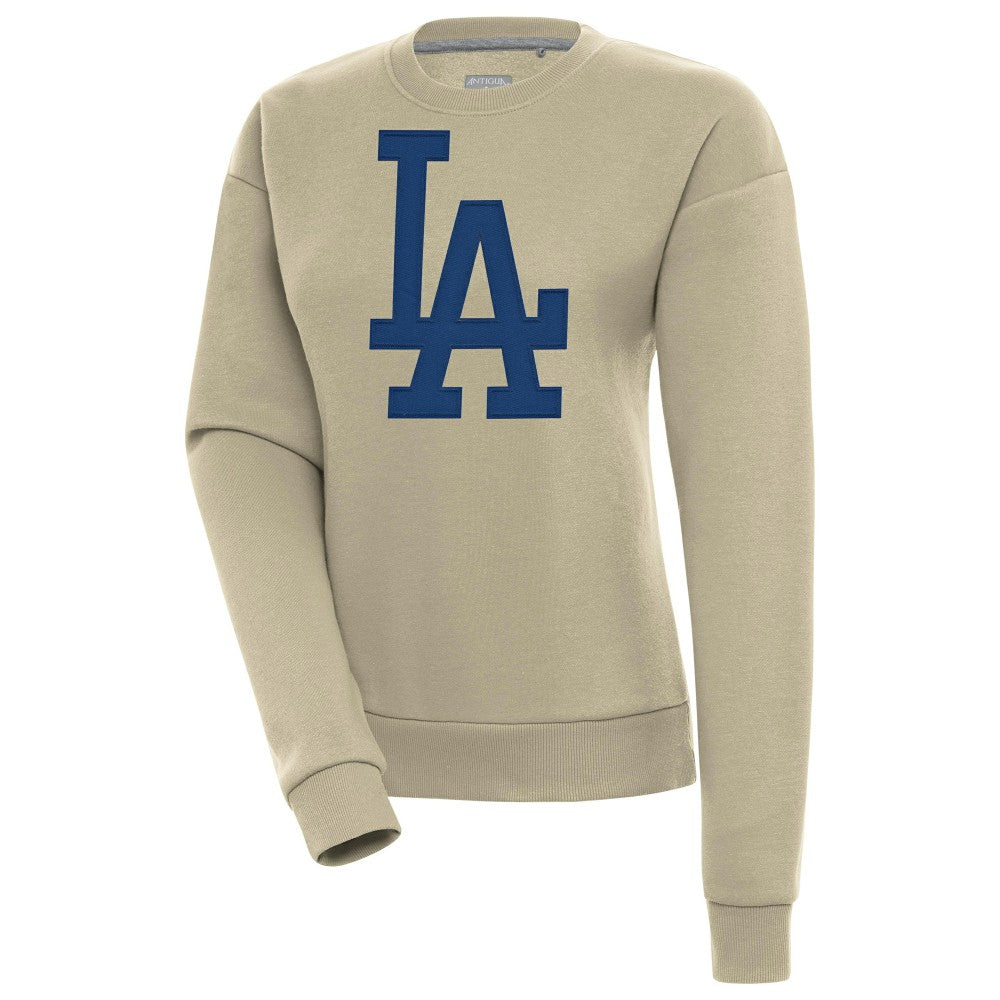 Los Angeles Dodgers Antigua Women's Victory Pullover Sweatshirt - Khaki Pullover