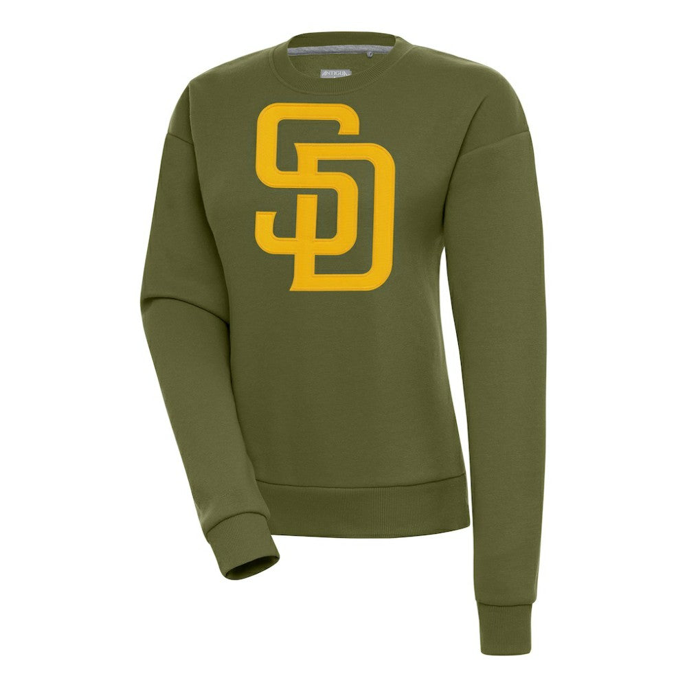 San Diego Padres Antigua Women's Victory Pullover Sweatshirt - Olive Pullover