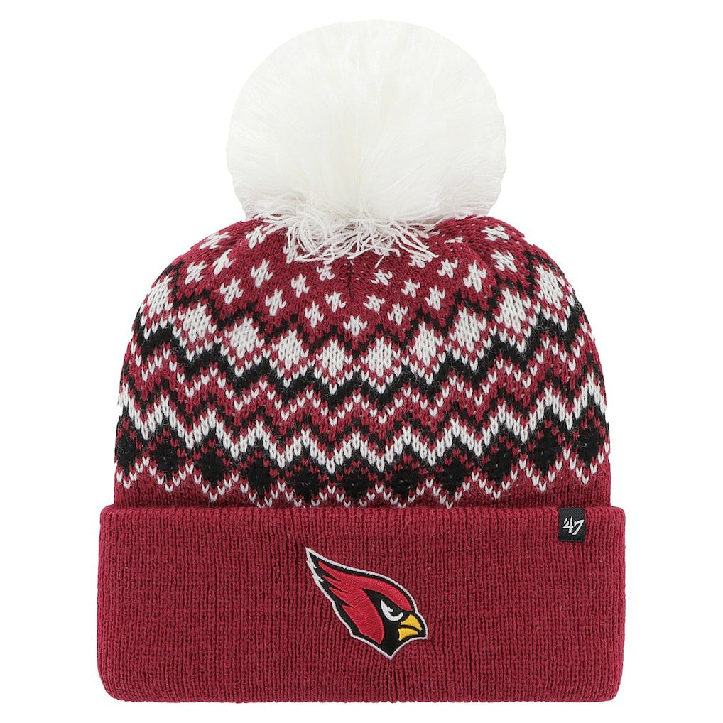 Arizona Cardinals '47 Women's Elsa Cuffed Knit Hat with Pom - Cardinal Hats