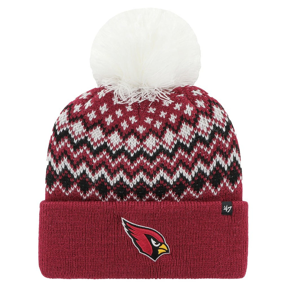Arizona Cardinals '47 Women's Elsa Cuffed Knit Hat with Pom - Cardinal Hats