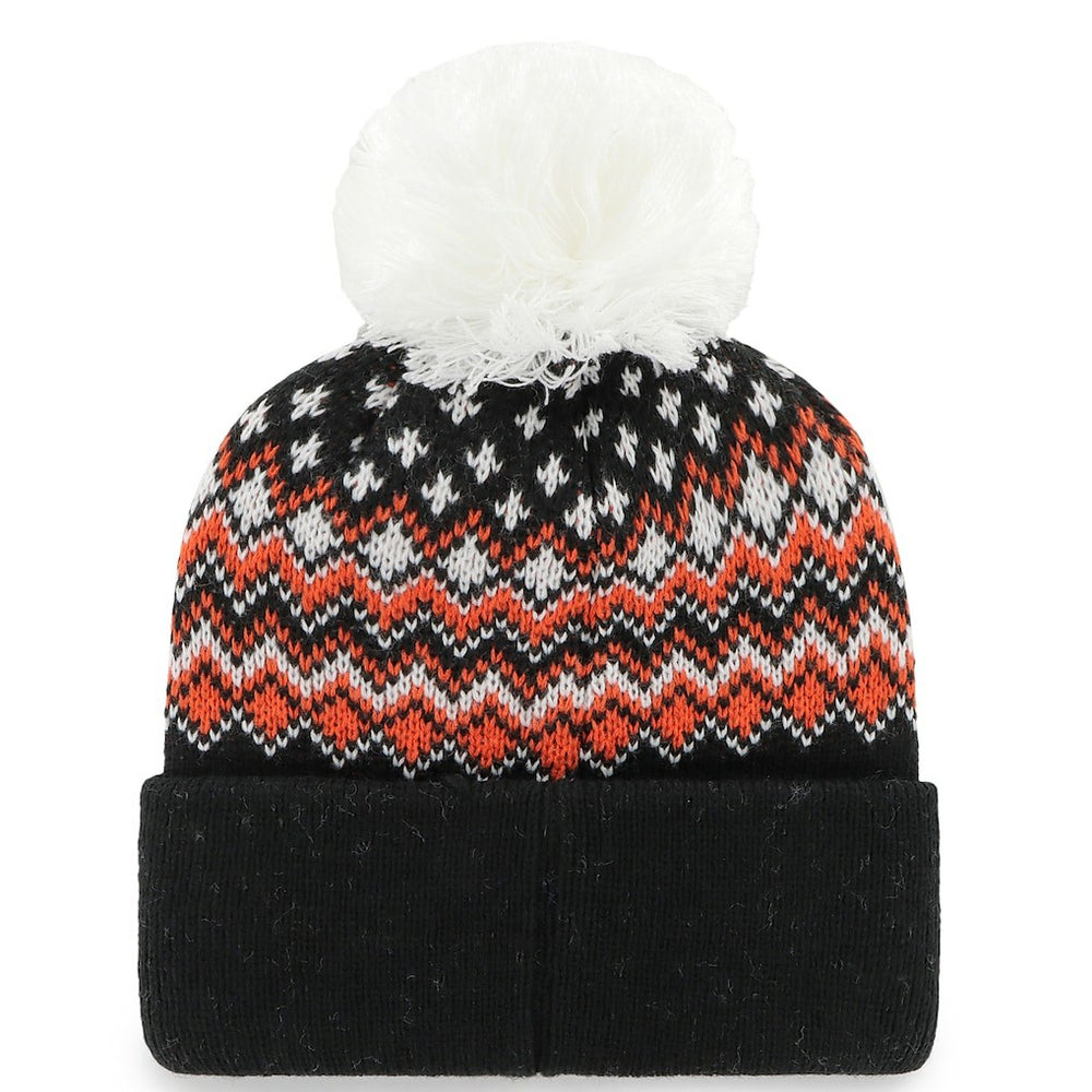 Cincinnati Bengals '47 Women's Elsa Cuffed Knit Hat with Pom - Black Hats