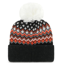 Cincinnati Bengals '47 Women's Elsa Cuffed Knit Hat with Pom - Black Hats