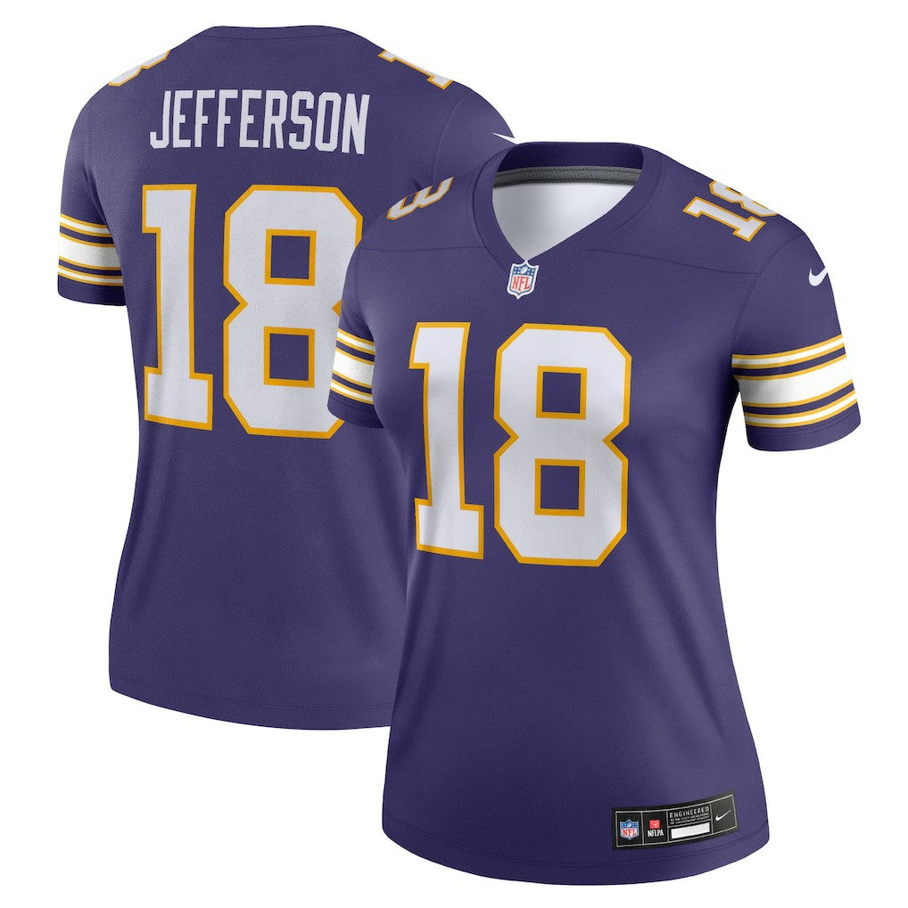 Justin Jefferson Minnesota Vikings Women's Alternate Legend Player Performance Top - Purple Tops