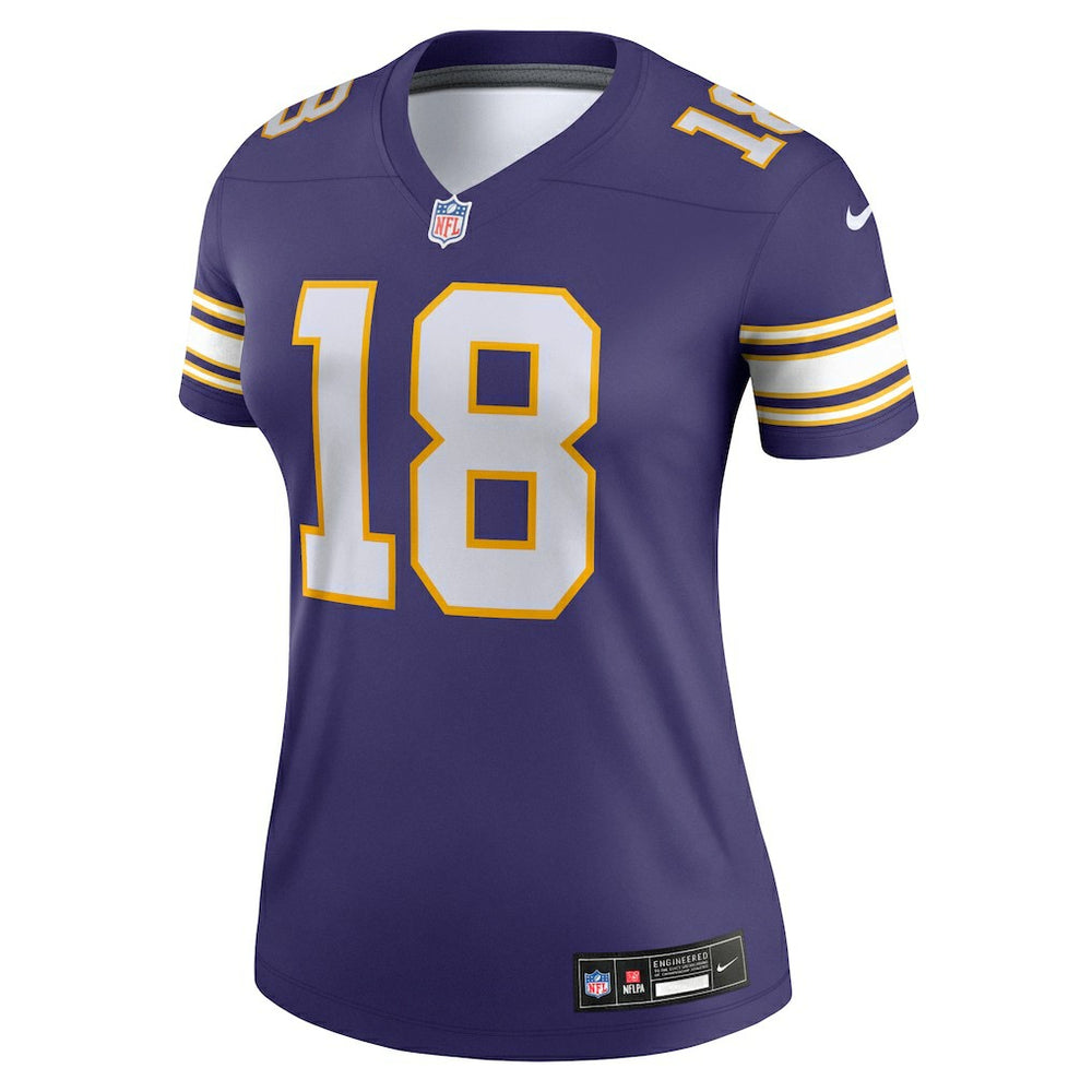 Justin Jefferson Minnesota Vikings Women's Alternate Legend Player Performance Top - Purple Tops