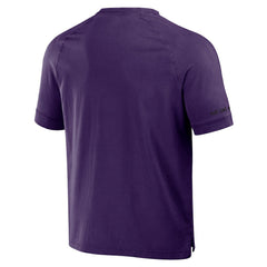 Baltimore Ravens NFL x Darius Rucker Collection Washed Raglan Henley T-Shirt - Purple T-shirts